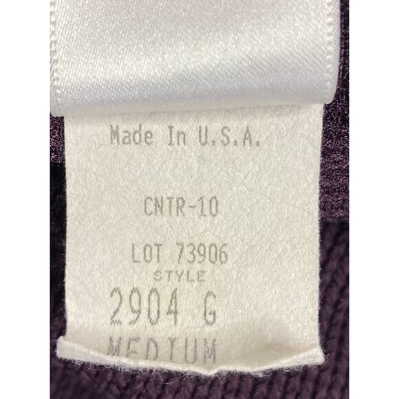 GW Division of Graff Women’s Vintage Top Purple 1/4 Zip Retro 80's Medium - Picture 4 of 5